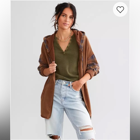 Gilded Intent Pieced Plaid Hoodie SZ M - Picture 9 of 14